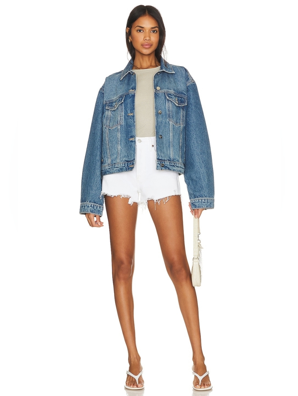 Agolde Parmer High Waist Shorts In Dough Size 27 - Picture 1 of 10
